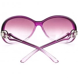 Oval Women Fashion Oval Shape UV400 Framed Sunglasses Sunglasses - Light Purple - CN195NCKODL $17.60
