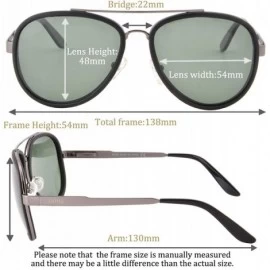 Aviator Pilot Frame for Men Shortsighted Polarized Sunglasses Cutomized Distance Eyeglasses for Reading-PGJS5002 - C41934CGKK...