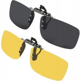 Round Clip On Sunglasses Flip Up Polarized Sunglasses Clip on over Prescription Eyeglasses with Case - CT18GEG3WKZ $9.10