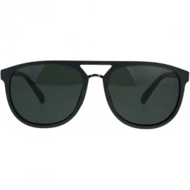Rectangular Mens Classic Mod Thin Plastic Racer Pilots Sunglasses - Grey Green - CA1895WSU69 $9.42