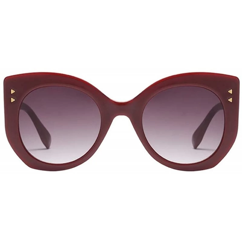 Goggle Women Vintage Big Frame Sunglasses Retro Eyewear Fashion Ladies Radiation Protection Sunglasses - A - CA18TLY3ZUN $11.53