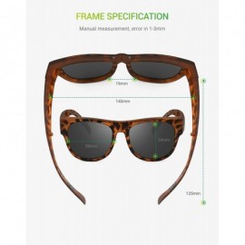 Oversized Polarized Folding Sunglasses for Men Women Easy Carry Sports Sunglasses with Durable Classic Frame - C418YHGES23 $2...