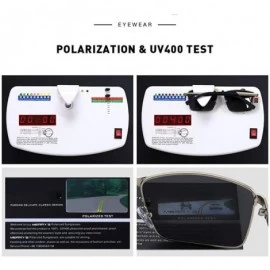 Aviator DESIGN Men Classic Rectangle Sunglasses HD Polarized Sun Glasses For C01 Black - C01 Black - C518XDWX7Z8 $21.02