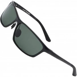 Sport Polarized Aircraft Al-Mg Driving Sport Fishing Sunglasses For Women Men - Matte Black - Polarized Olive - CM18HWS4HIK $...