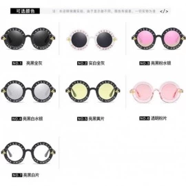 Round Retro Round Sunglasses English Letters Little Bee Sun Glasses Men Women Glasses er Fashion Male Female Uv400 - CY18WO3R...