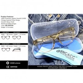 Oversized Retro Nerd Geek Oversized Eye Glasses Horn Rim Framed Clear Lens Spectacles - Crystal Peach 21410 - CK195DZX48R $25.14