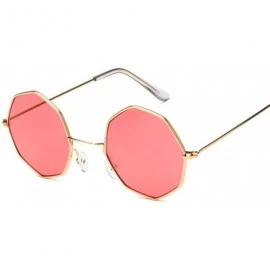 Rimless Fashion Unisex Polygon Sunglasses Women Classic Sea Gradient Shades Sun Glasses Small Square Alloy Mirror - C2198A3U3...