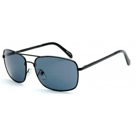Rectangular Classic Fashion Rectangular Flat Top Aviator Sunglasses - Black - CP18YN2YK73 $19.74