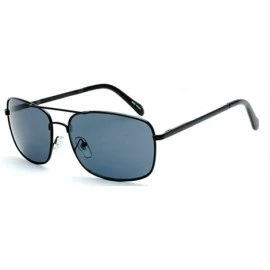 Rectangular Classic Fashion Rectangular Flat Top Aviator Sunglasses - Black - CP18YN2YK73 $12.05