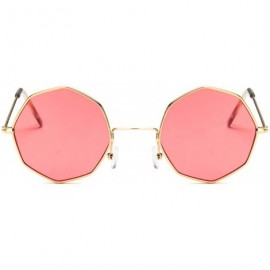 Rimless Fashion Unisex Polygon Sunglasses Women Classic Sea Gradient Shades Sun Glasses Small Square Alloy Mirror - C2198A3U3...