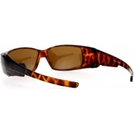 Rectangular Womens Rhinestone Rectangular Polarized Fit Over Glasses Sunglasses - Tortoise Brown - C112F5TPVKV $10.27