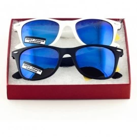 Square Reflective Color Mirror Mirror Lens Retro Classics Style Sunglasses Gift Box - Style 4 - CC11LD5ZCLZ $9.53