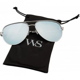 Sport WealthyShades- Aviator sunglasses Mirrored flat lens - Oversized- Polarized For Women and Men UV400 - CJ1807Z3K8D $23.31