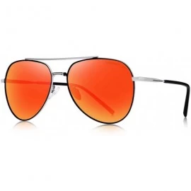Wrap Military Polarized Sunglasses protection - Red Mirror - CZ18WZ3ERSM $29.32