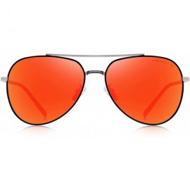Wrap Military Polarized Sunglasses protection - Red Mirror - CZ18WZ3ERSM $18.07