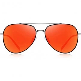 Wrap Military Polarized Sunglasses protection - Red Mirror - CZ18WZ3ERSM $18.07