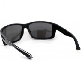 Sport Xloop Mens Warp Sport Brush Metal Print Arm Rectangle Sunglasses - Silver Mirror - CV1966UGQ57 $12.43