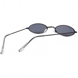 Rimless Fashion Women Sunglasses Famous Oval Sun Glasses Female Metal Round Rays Frames Small Cheap Eyewear - Goldgray - CL19...