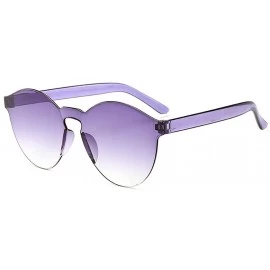 Round Unisex Fashion Candy Colors Round Outdoor Sunglasses Sunglasses - Light Gray - CR190L9AXZH $31.92