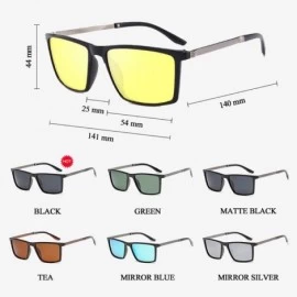 Goggle Polarized Sports Driving Sunglasses For Men-Square Anti-glare Shade Glasses - C - C8190ECQIXA $32.84