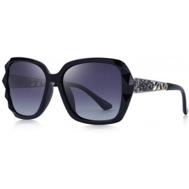 Aviator DESIGN Women Classic Polarized Sunglasses UV400 Protection S6130 C01 Black - C06 Brown - CU18XGEHXS0 $12.43