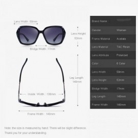 Aviator DESIGN Women Classic Polarized Sunglasses UV400 Protection S6130 C01 Black - C06 Brown - CU18XGEHXS0 $12.43