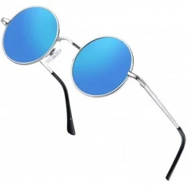 Wrap Vintage Round Sunglasses John Lennon Style Steampunk with Polarized Lenses for Retro Women and Men - C111LMWYDMD $14.55