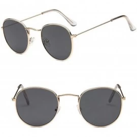 Round Round Retro Sunglasses Women Luxury Glasses Women/Men Small Mirror Oculos De Sol Gafas UV400 - Goldgray - C8199CH37DK $...