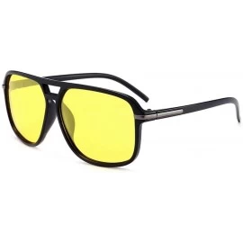 Goggle Polarized Sunglasses Oversized Driving Sunglass - Yellow - CO1998C58W5 $17.68