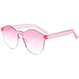 Round Unisex Fashion Candy Colors Round Outdoor Sunglasses Sunglasses - Pink - C5199LEH28Y $13.60