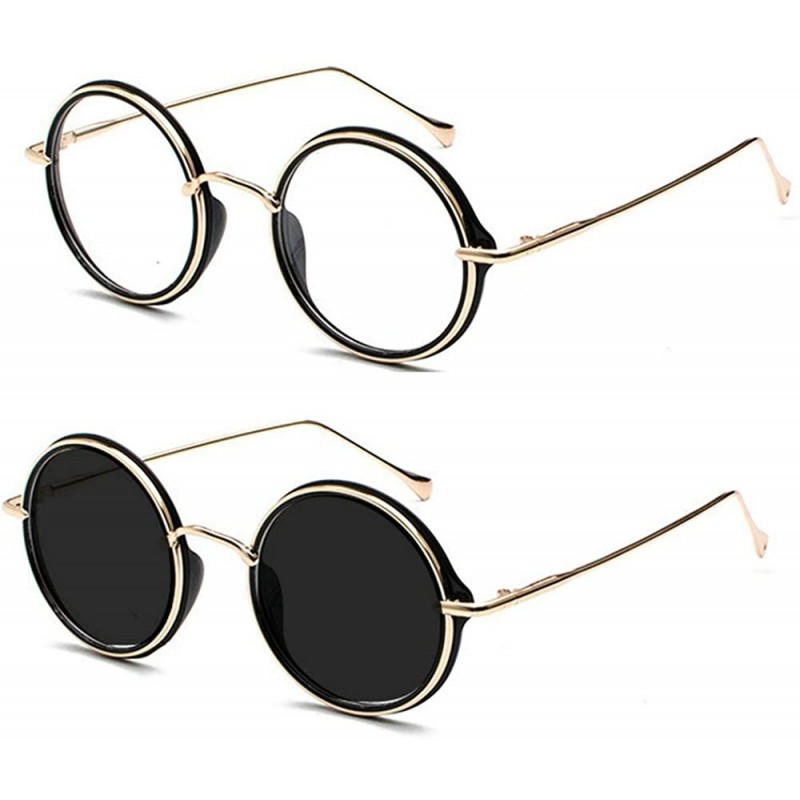 Round Transition Sunglasses Photochromic myopia Eyeglasses Finished Women Round Computer Optical Glasses Frame - C2198CO365O ...