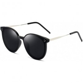 Oval Unisex Sunglasses Retro Grey Drive Holiday Oval Non-Polarized UV400 - Grey - CI18R09LH9C $19.33