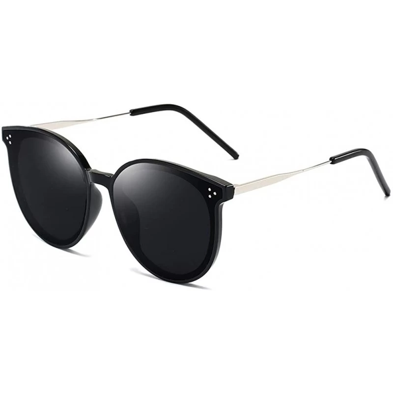 Oval Unisex Sunglasses Retro Grey Drive Holiday Oval Non-Polarized UV400 - Grey - CI18R09LH9C $11.50