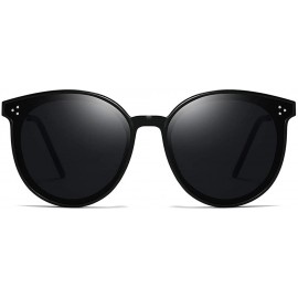 Oval Unisex Sunglasses Retro Grey Drive Holiday Oval Non-Polarized UV400 - Grey - CI18R09LH9C $11.50