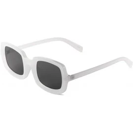 Square Thick Square Frame Crystal Color Sunglasses - White - CU197A43WTU $17.12