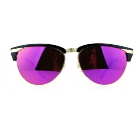 Cat Eye Victorian Art Deco Engraving Trim Half Rim Cat Eye Sunglasses - Purple - C912MWAWK45 $14.61