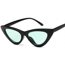 Cat Eye Vintage Sunglasses Glasses Colorful Eyewear - Black Green - CY199EH8WOC $34.33