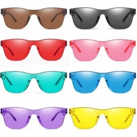 Oversized Oversized Square Candy Colors Glasses Rimless Frame Unisex Sunglasses Elton John - Small Orange - C218E0IL5WY $12.55