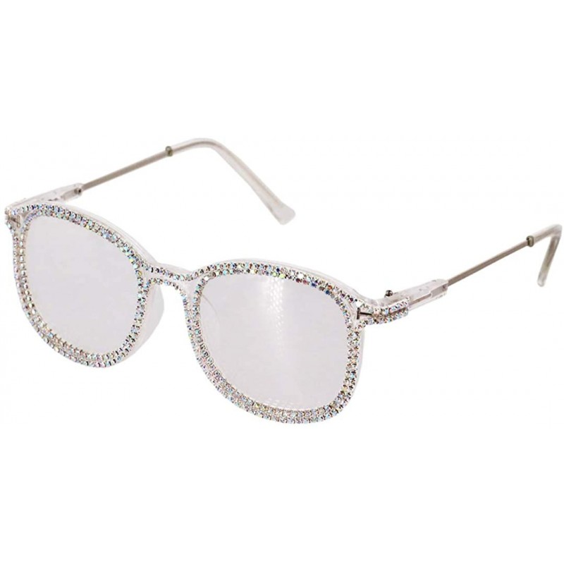 Retro Ladies Round Diamond Sunglasses for Women - 6 - CP18S2ACX9O