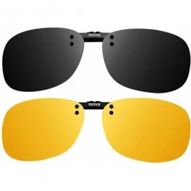 Rimless Clip on Sunglasses Over Prescription Glasses for Women Men Polarized Flip up Sunglasses with Case - CS18SIK8YZR $16.62