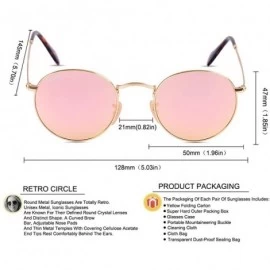 Square Classic Crystal Glass Lens Retro Square/Aviator/Round Metal Frame Sunglasses for Men Women-100% UV400 Protection - CV1...
