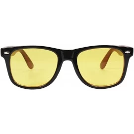 Square Anti Glare Yellow Lens anti blue light glassesWomen Men Glasses computer square Glasses - Black and Red - C918SMTIH8O ...