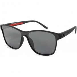 Square One Piece Lens Sunglasses Men's Fashion Polarizer Cycling Driving Sunglasses - Red Black C1 - CF1904UWAUC $32.39