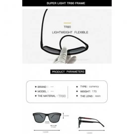 Square One Piece Lens Sunglasses Men's Fashion Polarizer Cycling Driving Sunglasses - Red Black C1 - CF1904UWAUC $20.85
