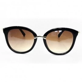 Oval G8431 Premium Oversize XL Womens Mens Retro Vintage Brand Designer Style Fashion Flat Sunglasses - Black/ Brown - CS18DS...