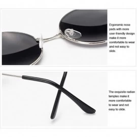 Oval Retro Round Sunglasses Women-Luxury Polarized Shade Glasses-Metal Frame - K - CH1905Z9058 $33.49