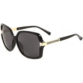 Round Rhinestone Zebra Temple Round Butterfly Sunglasses - Black Gold - CD198D9TUYQ $26.46