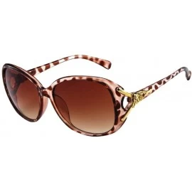 Round Rose Big Frame Vintage Sunglasses for Mens Womens-Retro Round Mirrored Lens Eyeglasses (Brown) - Brown - CR190C5GG5L $1...