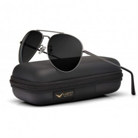 Sport Aviator Sunglasses Polarized for Men Women LUENX-UV400 Protection with Case - 8-grey - CR18X6LAQSE $33.21