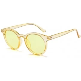 Round MOD-Style Cat Eye Round Frame Sunglasses A Variety of Color Design - S06 - CW189OL2ORD $22.63